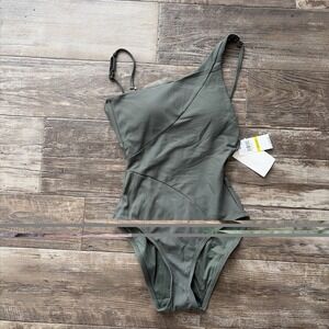 Becca by Rebecca Virtue Women's Adeline One Shoulder One Piece Swimsuit Medium